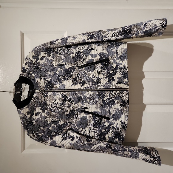 Zara floral bomber jacquard jacket - Picture 4 of 11